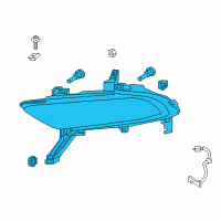 OEM 2016 Nissan Maxima Lamp Fog LH Diagram - 26155-4RA0B
