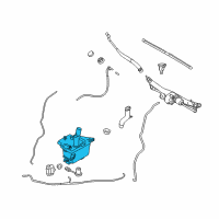 OEM Hyundai Veracruz Windshield Washer Tank Diagram - 98621-3J000