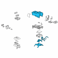 OEM 2012 GMC Yukon Console Assembly Diagram - 22889182