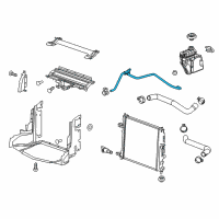 OEM 2014 Cadillac CTS Radiator SURGE TANK Inlet Hose Diagram - 23135692