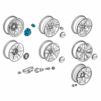 OEM 2015 Chevrolet Tahoe Center Cap Diagram - 9597673