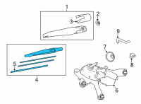 OEM 2021 Toyota Venza Rear Blade Diagram - 85242-12130