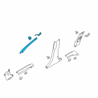 OEM Kia Soul Trim Assembly-Front Pillar Diagram - 858202K000QW