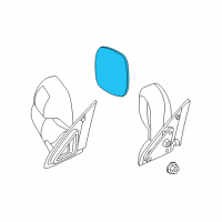 OEM Dodge Ram 3500 Glass-Mirror Replacement Diagram - 5161011AA