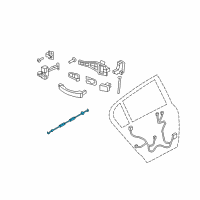 OEM Saturn Cable, Rear Side Door Inside Handle Diagram - 13185565