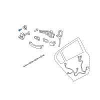 OEM Saturn Bolt/Screw, Front Side Door Lock Striker Diagram - 9175119