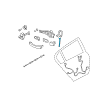 OEM Saturn Astra Rod, Rear Side Door Locking Diagram - 94701237