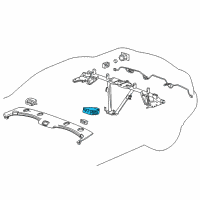 OEM 2005 Cadillac XLR Rear Object Alarm Module Assembly Diagram - 10348799