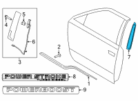 OEM 2021 Ford F-150 MOULDING - DOOR OUTSIDE Diagram - ML3Z-15255A34-AAPTM