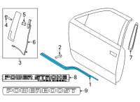 OEM 2022 Ford F-150 WEATHERSTRIP ASY - DOOR WINDOW Diagram - ML3Z-1521452-A