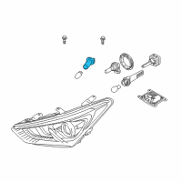 OEM 2016 Kia Sportage Front Position Lamp Socket Diagram - 921612E000