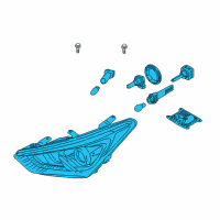 OEM Hyundai Santa Fe Sport Rh Right Xenon Headlight Diagram - 92102-4Z510