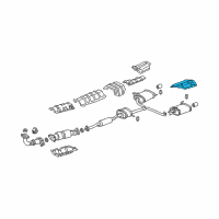 OEM Acura TSX Plate, Driver Side Muffler Baffle Diagram - 74696-SEA-000