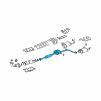 OEM 2007 Acura TSX Muffler Set, Passenger Side Exhaust Diagram - 18030-SEC-A00