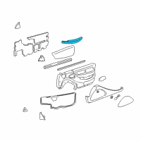 OEM 1997 Pontiac Sunfire Armrest Asm -Front Side Door *Neutrl M D Diagram - 22591009