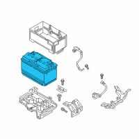 OEM Hyundai Santa Fe Sport Battery Assembly Diagram - 37110-C6812