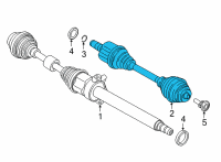 OEM 2020 BMW M235i xDrive Gran Coupe OUTPUT SHAFT LEFT Diagram - 31-60-5-A2E-057