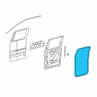 OEM 2008 Lincoln Mark LT Surround Weatherstrip Diagram - 7L3Z-16253A11-A