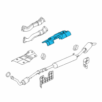 OEM 1998 Oldsmobile Silhouette Shield-Exhaust Muffler Heat Diagram - 15262493