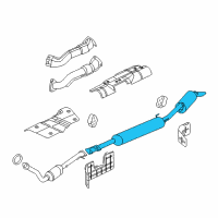 OEM 2006 Chevrolet Uplander Exhaust Muffler Assembly (W/ Exhaust Pipe & Tail Pipe) Diagram - 15126382