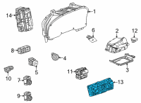 OEM 2022 GMC Yukon Dash Control Unit Diagram - 85119593