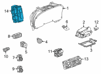 OEM 2022 GMC Yukon XL Gear Shift Assembly Diagram - 84809234