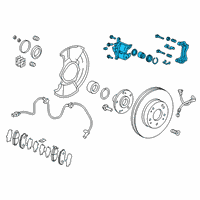 OEM Honda Clarity Front Caliper Sub-Assembly Diagram - 45018-TRT-J02