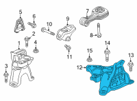 OEM 2022 Honda Civic RUBBER, TRANS MTG Diagram - 50850-3K0-H21