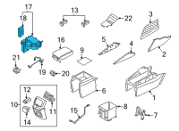 OEM Hyundai Santa Fe Cup Holder Diagram - 84670S2AA04X