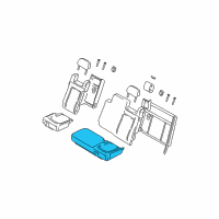 OEM 2004 Ford Expedition Seat Cushion Pad Diagram - 2L1Z-7863840-AA