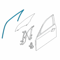 OEM 2019 Infiniti Q70L Glass Run Rubber-Front Door RH Diagram - 80330-1MA0D