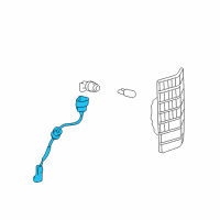 OEM 2005 Lexus LX470 Socket & Wire, Back-Up Lamp Diagram - 81675-60080