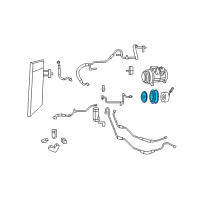 OEM 2010 Dodge Grand Caravan PULLY Kit-A/C Compressor Diagram - 68031616AA