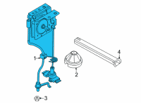 OEM 2022 Ford Maverick SPARE WHEEL MOUNTING Diagram - NZ6Z-1A131-A