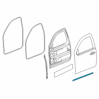 OEM GMC Sierra 3500 HD Lower Weatherstrip Diagram - 23253026