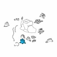 OEM 2012 Acura TSX Rubber Assembly, Front Engine Mounting Diagram - 50830-TA0-A12