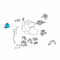OEM 2012 Honda Accord Rubber Assy., Engine Side Mounting Diagram - 50820-TA0-A11