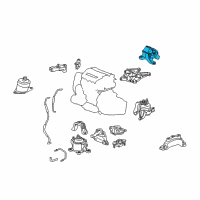 OEM 2012 Honda Accord Rubber Assy., RR. Engine Mounting Diagram - 50810-TA0-A12