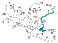 OEM BMW X4 COOLANT RETURN LINE INTAKE S Diagram - 17-12-9-797-623