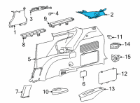 OEM 2022 Toyota Sienna Rear Pillar Trim Diagram - 62570-08090-B0