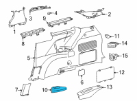 OEM 2021 Toyota Sienna Cup Holder Diagram - 64745-08030-A0