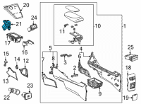 OEM Toyota Mirai Shifter Diagram - 84718-62010