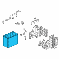 OEM Honda Insight Battery, Agm (46B24L) Diagram - 31500-TXM-100M