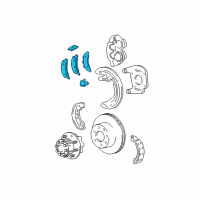 OEM Ford E-350 Club Wagon Brake Pads Diagram - 6C2Z-2200-E