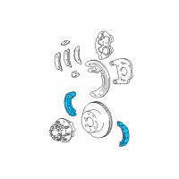 OEM 2004 Ford E-350 Club Wagon Brake Shoes Diagram - 4C2Z-2648-AA