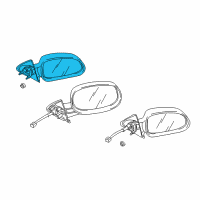 OEM 2006 Dodge Dakota Outside Rear View Mirror Diagram - 55077621AD