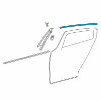 OEM Infiniti QX30 Moulding-Rear Door Sash, Front RH Diagram - 82282-5DA0A