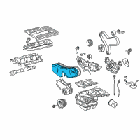 OEM Lexus ES300 Cover, Timing Belt, NO.2 Diagram - 11303-0A031