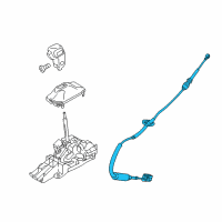 OEM Ford F-150 Shift Control Cable Diagram - JL3Z-7E395-K