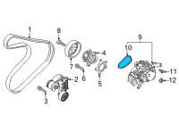 OEM 2022 Hyundai Kona Gasket-Thermostat Housing Diagram - 25623-2J000